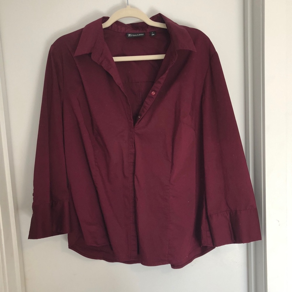 Maroon dress shirt